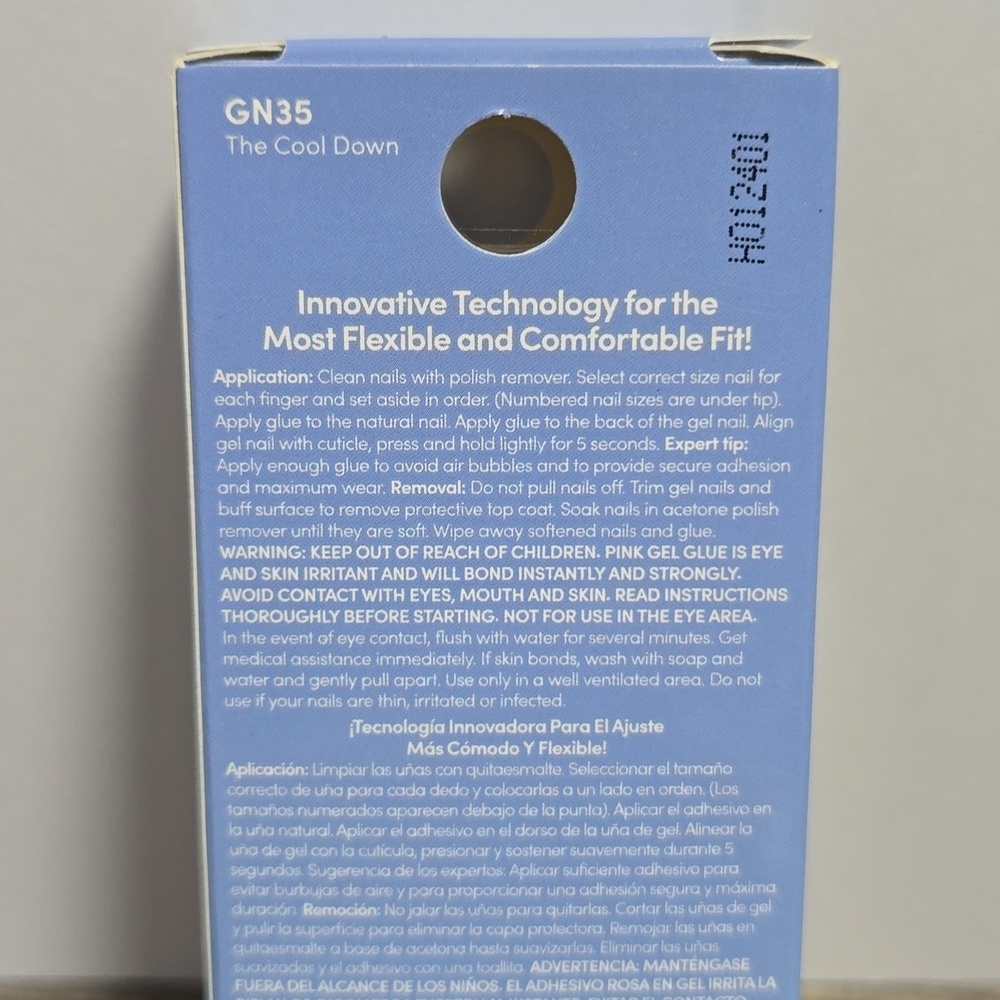 Dashing Diva NailBliss Salon Gel Nails Long Length Brand New Blue Glitter - Picture 4 of 4